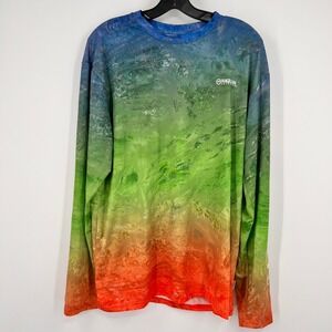 Magellan Outdoors Fish Gear Mens Medium Cooling Shirt Realtree Aspect Camo Multi